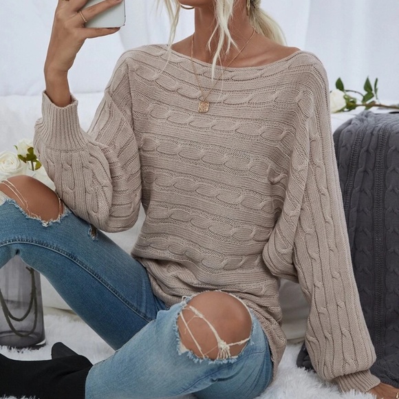 BellanBlue Sweaters - Cozy Cable Knit Oversized Sweater Top